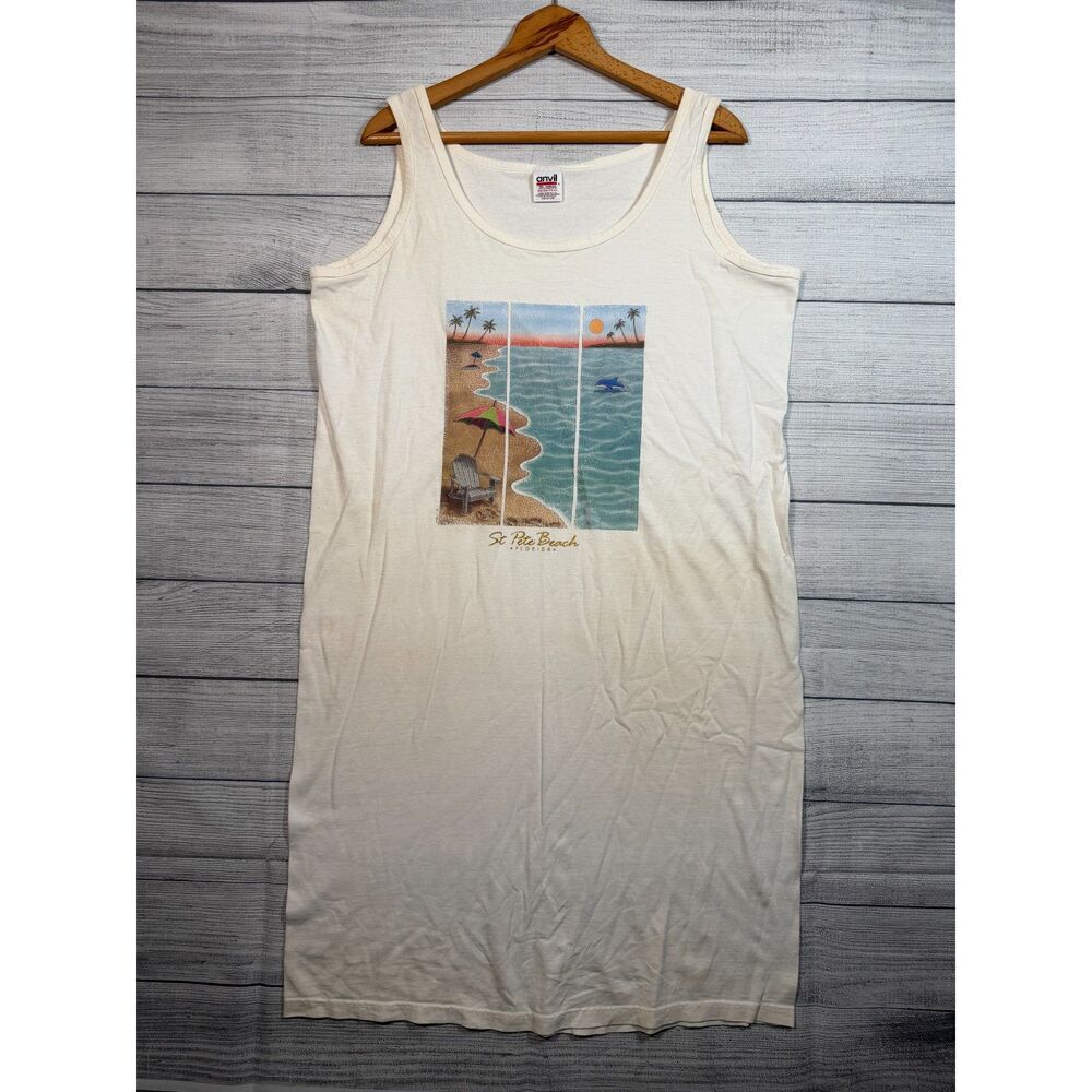 Vintage Anvil St Pete Beach Florida Swimsuit Cover Up One Size 4333